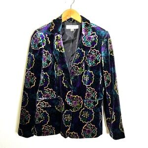 Tahari regencycore Victorian gothic Velvet Blazer jacket sz 8 Y2K bridgerton